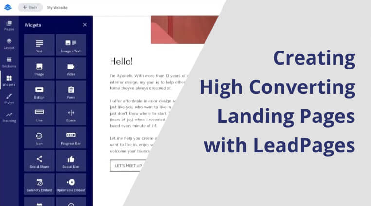 How To Create High Converting Landing Pages with LeadPages-